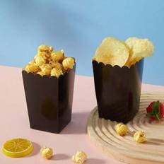 Black Popcorn Box Shein Black Solid Food Boxes 10 24pcs
