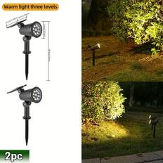 Belysning Temu 2pcs 9 Led Solar Spot Lights Ip65 Markbelysning