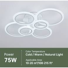 Temu Modern Dimmable Led Ceiling Light With Remote Takplafond