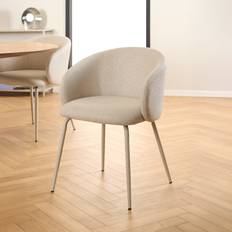 Signature Isolde Beige Basel Stof Gråt Pulverlakeret Stålstel