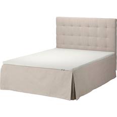 IKEA Beige Kontinentalsängar IKEA Skotterud Rykkinn Resårbotten Med Sänggavel 120x200 cm Kontinentalsäng