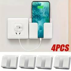 4pcs Multifunctional Wall-Mounted Mobile Phone Holder