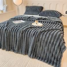 Temu Striped Throw Blanket Warm Versatile Filt