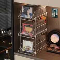 Temu Clear Transparent CD Storage Rack