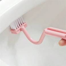 Pink Toilet Accessories Shein V-Shaped Toilet Brush With No Blind Spot