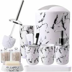 Shein 5PCS/9PCS Marble Pattern Bathroom Accessories Set