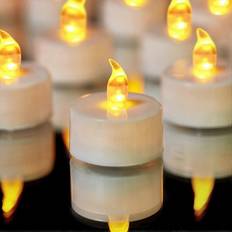 Yellow LED Candles FitVille Tea Lights Flameless Candles 50-Pack LED Candle