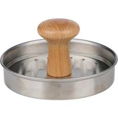EDCO Metal Hamburger With Wooden Handle Burger Press