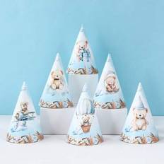 Blue Photo Props, Party Hats & Sashes Shein 6pcs Blue Teddy Bear Party Hats