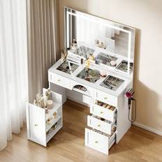 Transparent Dressing Tables Shein Transparent Glass Tabletop Vanity Desk Dressing Table