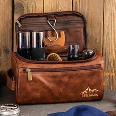 Men - Multicoloured Toiletry Bags & Cosmetic Bags Shein Personalized Men's Leather Toiletry Bag Dopp Kit
