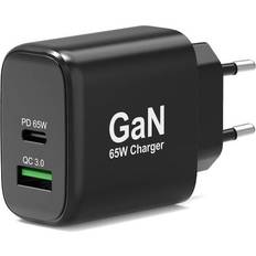 GaN Wall Charger 65W USB-C USB-A
