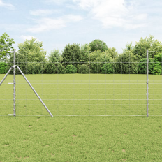 Sølv Hegnssæt vidaXL Markhegn 1.2x10 m Galvaniseret Stål