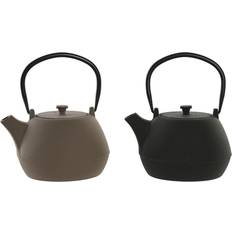 Beige Teapots Home ESPRIT Black Beige Stainless Steel Set 2 Units 1.2 L Teapot