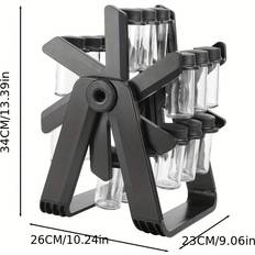 Spice Racks Temu Rotating 18 Jar Storage Seasoning Organizer