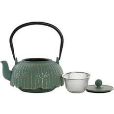 Gröna - Rostfritt stål Tekannor Home ESPRIT Grön Bambus Rostfritt Stål Teapot 1 L Tekanna
