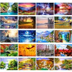 Blue Diamond Paintings Fiyo DIY 5D Full Circle Diamond Painting Set