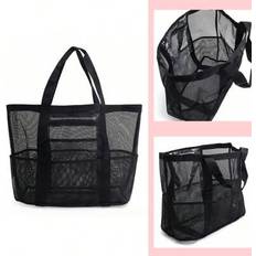 Polyester Beach Bags Shein Large Capacity Beach Toy Storage Bag - Multifunctional