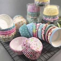 Round Cupcake Cases Shein 100pcs Assorted Color Disposable Liners Cupcake Case