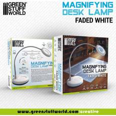 Förstoringsglas & Luppar Green Stuff World Faded White Magnifying Desk Lamp