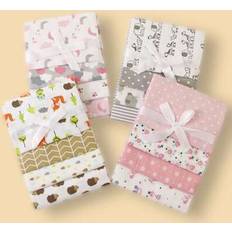 Baby swaddle blankets Shein 4pcs Baby Swaddle Blankets Soft Flannel