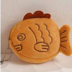 Brown Coin Purses Shein Cute Fish Plush Coin Purse Keychain Change - Child Coin