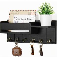 Shein Wall Mounted Key Holder Decorative Wooden Key Rack - Rustic