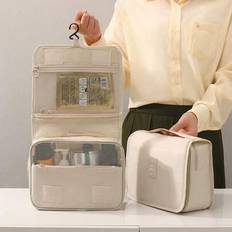 Beige Toiletry Bags Shein Multi-Functional Large Capacity Travel Toiletry Bag - Beige
