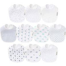Machine Washable Drool Bibs Shein Muslin Baby Cotton Feeding Bibs Set
