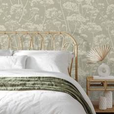 Wallpapers Grandeco Neutral Sage Cow Parsley Paste