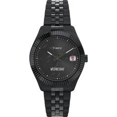 Ure Timex Wednesday Legacy Black Dial Stainless Steel Watch TW2Y19600