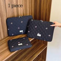 Multicoloured Computer Bags Shein Cute Bow Embroidery Student Laptop Bag 11 Inch