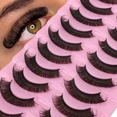 Russian strip lashes Shein Fluffy Wispy Russian Strip Lashes - DD Curl