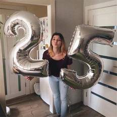 Number Balloons Shein 32 Inch Silver Foil Number Balloons