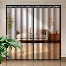 Black - Stripes Curtains Shein Extra Large Magnetic Black Striped Mosquito Net Curtain