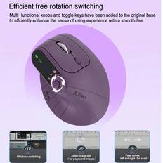 Computer Mice Shein BT5.0 Wireless Vertical Mouse With Function Knob