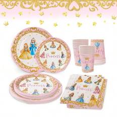 Shein 40pcs Pink Princess Party Decorative Tableware Set