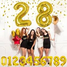 Shein 32-Inch Gold Solid Color Number Aluminum Foil Balloon