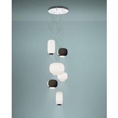 Belysning Foscarini Chouchin Sospensione 1 Arancio Orange Pendelleuchte