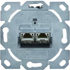 Silver Data- & Nätverksuttag Telegärtner J00020A0528 RJ45 2 Modul