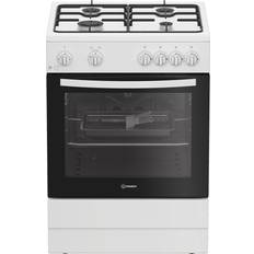 Indesit 60cm Gas Cookers Indesit I6GMMW UK Gas Cooker White
