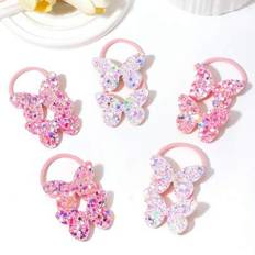 Shein Multi-Color Glitter Butterfly Hair Scrunchies