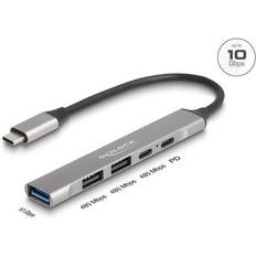 DeLock Hub 1 USB-C Power Delivery SuperSpeed USB 2 USB-A 2.0