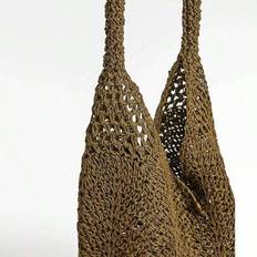 Brown Beach Bags Shein Single Shoulder Straw Bag Niche Design - Niche Design