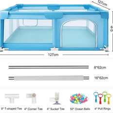 Playpen Shein Baby Playpen With Mesh Walls 127x127cm