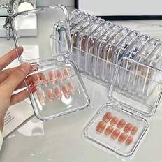 Nail Care Kits on sale Shein Transparent Nail Art Storage Box 10pcs