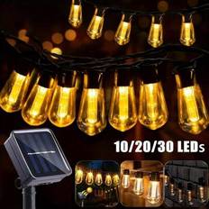 Shein Solar Lights Outdoor Vintage Bulb String Light