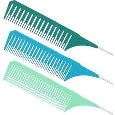 Hair Colouring Brushes Shein 3pcs Plastic Threaded Anti-Slip Hair Dye Combs