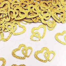 Gold Confetti Shein Heart-Shaped Golden Onion Glitter Paper 50pcs