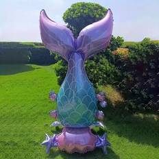 Animal & Character Balloons Shein 1pc Oversized 150cm Mermaid Tail Shaped Foil Balloon